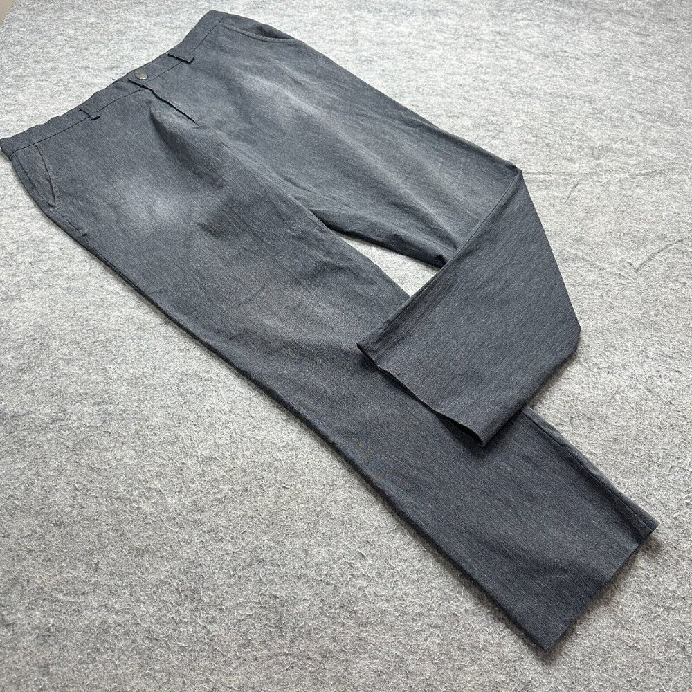 Mizzen+Main Golf Pants Men 34 x 32 Gray Performance Stretch Polyester Nylon